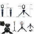 YT-228 Mini Tripod with Phone Holder Clip for Smartphone. 