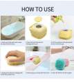 New Universal Baby Shower Brush Silicon liquid bath body brush soap dispenser baby cleaning brush silicon bath scrubber body wash pet bath sponge shower srubber body brush Shampoo Massage Shower Brush Loofahs Rubber Shower Tools with Shampoo Storage Case. 
