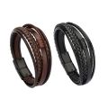 Fashion Leather Rope Hand-Woven Bracelet Men's Bracelet Ethnic Style Jewelry For Women Men Handmade Friendship Gifts. 