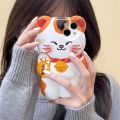 HOCE Fashion Cartoon Lucky Cat Phone Cases For iPhone 15 14 13 11 12 Pro Max 15 Plus XR XS Max Case Cute Style Glossy Soft Silicone Cover. 