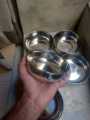 Heavy Round Katori Bowls Pyali Set Stainless Steel 5 inches. 