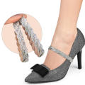 Detachable Shoe Strap High Heels Shoes Band Heel Straps Detachable Strap Rhinestone Elastic Shoe Ankle Straps. 