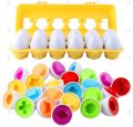 Kids Matching Eggs Shapes and Colors set of 12 Designs and Numbers Educational Color Geometric Shapes & Number Recognition Skills Learning. 