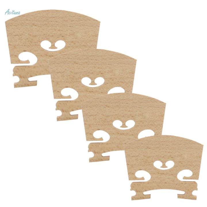Replacement Maple Bridge for 1/8 Violin Parts 3.67x3.2x0.5cm Wood Color