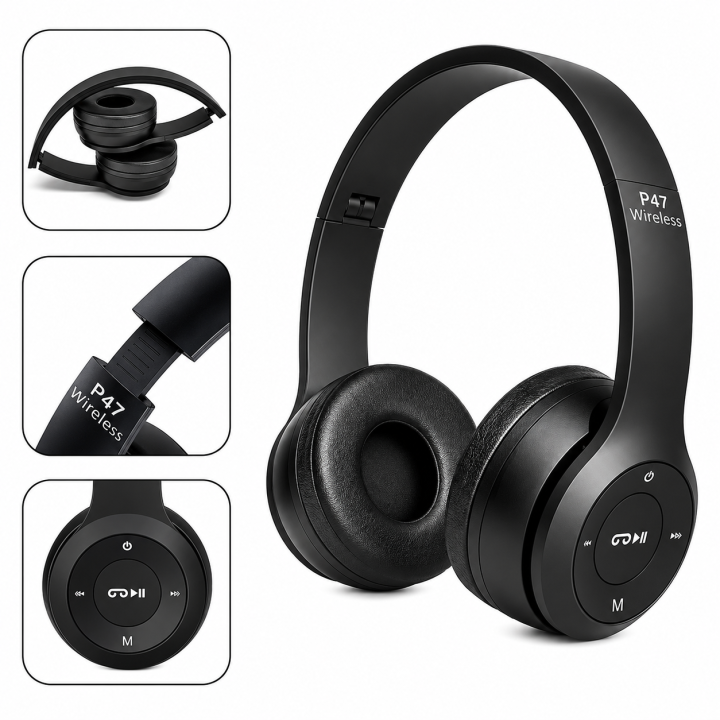 P47%20Wireless%20Bluetooth%20Headphones%20%7C%20Foldable%20Stereo%20Headset%20with%20Mic%20for%20Music%20&%20Calls%20-%20Image%202