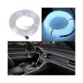 Car Interior Cooling LED Light Line , Neon Wire for Car 2M/6FT, LED Strip Light Neon Light, Under Dash Lighting, Car Interior LED Lights - White. 