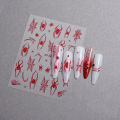 1Pcs Halloween Nail Art Stickers Heart Spider Webs Designs Bat Moon Star Sliders NOVO. 