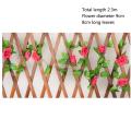 Topsky Artificial Fake Silk Rose Flower Ivy Vine Hanging Wedding Décor Party Home Garden Supermarket Decoration. 