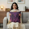 16x16 Digital Print Luxury Cushion Cover with Silk Back and Zip Closure for Sofa and Home Decoration by Mehman Bazar. 