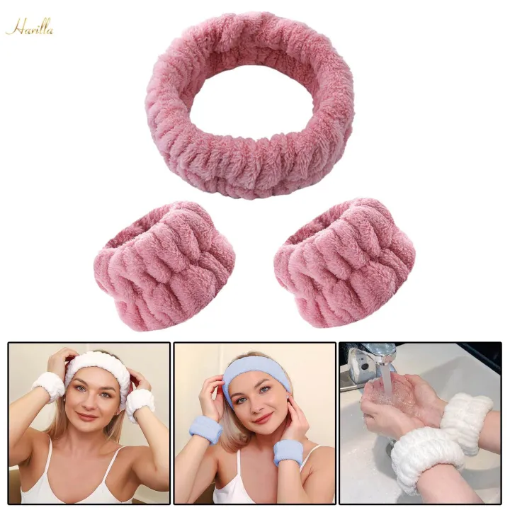 Face%20Wash%20Headband%20and%20Wristband%20Set%20Facial%20Liquids%20from%20Spilling%20Down%20Dark%20Pink%20-%20Image%208