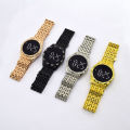 LooKeo mall Fashion-forward Unisex LED Watch with Touch Screen, Diamonds and Steel Strap for Fashionable Couples. 