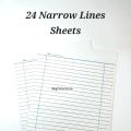 Writing Paper Sheets Pack of 24 (Dasta) | 8.25 x 13 Inches Neat & High-Quality Lined Paper for Urdu, English & Maths | Perfect for Assignments, Notes, Presentations, and Rough Work | Smooth & Durable Writing Sheets for Students, Professionals & Office. 
