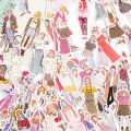 100pcs/pack lovely girls Stickers scrapbooking hand book fashion girl sticker. 