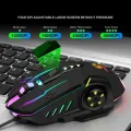 Professional RGB Wired 3600 DPI Competitive Gaming Mouse With Free Pad - 6 Programmable Buttons For Computer & Laptop. 