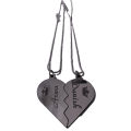 broken heart locket for couple with name. 