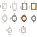 Multi-purpose DIY Resin Photo Frame Rustic 3D Mini Mirror Props Miniature Mirror Small Model Phone Shell Material. 