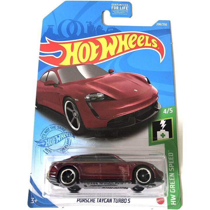 2022 Hotwheels Porsche Taycan Turbo S - HW Green Speed 4/5 [Maroon] 208/250