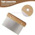 Putty Scraper 8" Rectangle Large Metal Stiff Putty Knives with Wooden Handle for Taping Paint Wall Floor Tile. 