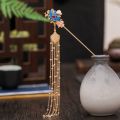 Traditional Chinese Hairpin Gold Hair Combs Wedding Hair Accessories Headband Stick Headdress Head Jewelry Bridal Headpiece Pin. 