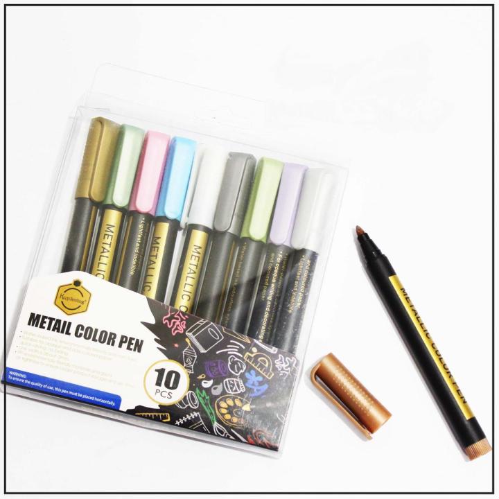 Metallic%20Paint%20Markers%20Pen%20Set%20Pack%20of%2010%20-%20Image%204