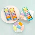 1 Box Of 8pcs Rainbow-colored Erasers, Cute And High-value Erasers For Students, Less Crumbs And No Marks. 