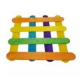 Pack of 8 - Multicolored Large Craft Sticks, Colored Popsicle Sticks for Crafts, Ice Cream Sticks. 