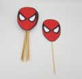 SPIDERMAN THEME CAKE TOPPERS PACK OF 10 CAKE TOPPERS. 