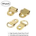 100 Pack Small Triangle Ring Steel Picture Hangers with Screws Picture Frames Picture Hang Solutions for Hanging Clock Paintings Artwork Picture Frame Hook Photos(Gold). 