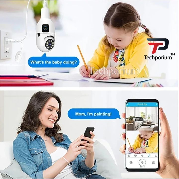 Wifi%20Security%20Camera%204MP%20Dual%20Lens%20Rotatable%20HD%20IP%20CCTV%20Home%20Wireless%20Night%20Vision%20Two%20Way%20Audio%20Motion%20Detection%20SD%20Card%20Slot%20V380%20Office%20Home%20Shop%20Baby%20White%20Smart%20Security%20Camera%20PTZ%20-%20Image%204
