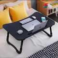 Wooden Gaming Laptop Table For Bed Foldable Stand Ergonomic Portable Drawing Notebook Reading Breakfast Serving With Inbuilt Tablet And Cup Hold Slots Couch Black Brown Beige. Floor Gaming Computer 0.75 Inches Thick Wood. High Quality Stand. 
