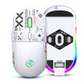 T90 2.4G Wireless Mechanical Mouse RGB Gaming Mouse Ergonomic 3600DPI Mouse 11 RGB Lighting Modes Mice White. 