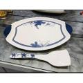 Tray - Rice Tray - Rice Serving Tray High Quality Double Glazed Melamine Tray Size 16 x 11 inches (Free Rice Serving Spoon). 