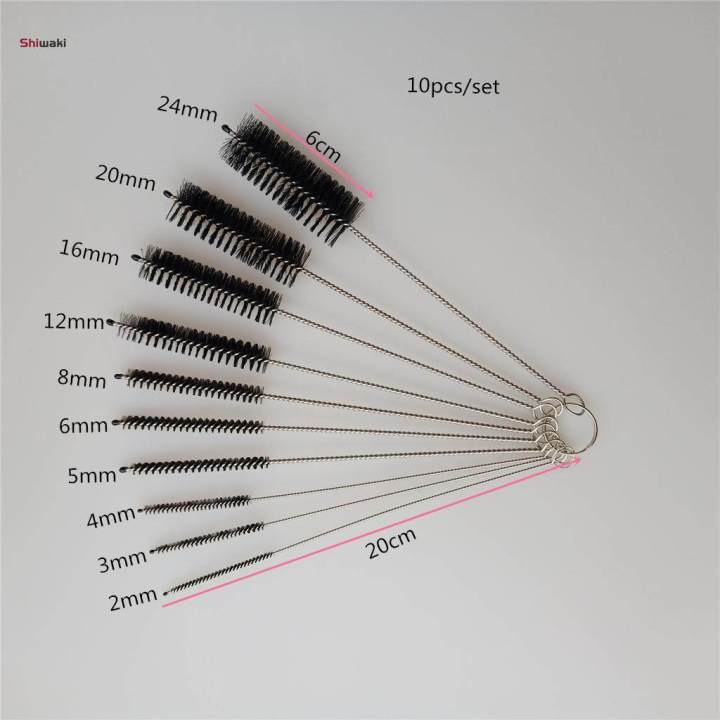 10 Pieces Nylon Wire Straw Test Tube Brushes Bottle Cleaning Brush Cleaner