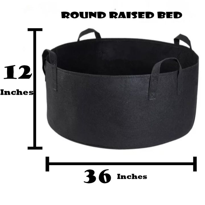 arge Round Fabric Raised Grow Bags 36x11 inchs For Plants and Vegetables