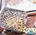 Elegant Imported Crystal Glass Candy Jar/Sweets Crystal Glass Jar/ Multipurpose Crystal Glass Jar with Lid. 