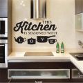 Coffee Cup Pattern Wall Decals Creative Text Wall Sticker Waterproof PVC Wallpaper Self-adhesive Wall Art Cabinet Living Room Decoration for Cafe Coffee Bar Restaurant. 