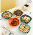 10 Pcs Square Plastic Dinner Plate Set Colorful Snacks / Breakfast Plate  Eco-Friendly Unbreakable Dinner Plates Specialty Saucer Plastic Plate Picnic Dishes Wheat Straw Square Kitchen Dishes. 