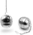 [High Quality] Spice, Herb,Tea and Seasoning Filter Ball with Hanging Hook - Stainless Steel Ball Tea Infuser Mesh Filter Strainer w/hook Loose Tea Leaf Spice Ball with Rope chain Home Kitchen Tools , tea ball strainer , tea ball infuser , tea ball. 