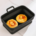 Silicone Air Fryer Liners for Ninja Dual Air Fryer AF400UK & Tower T17088, Foldable Silicone Air Fryer Basket Inserts. 