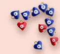 Fashion Hot Heart Pendant Evil Eye Charm For Women For DIY Bracelets Necklaces Jewelry Making Findings. 