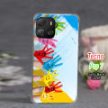 Tecno Pop 7 Pouch Cover  - Smile Soft Back Cover Case For Tecno Pop 7. 