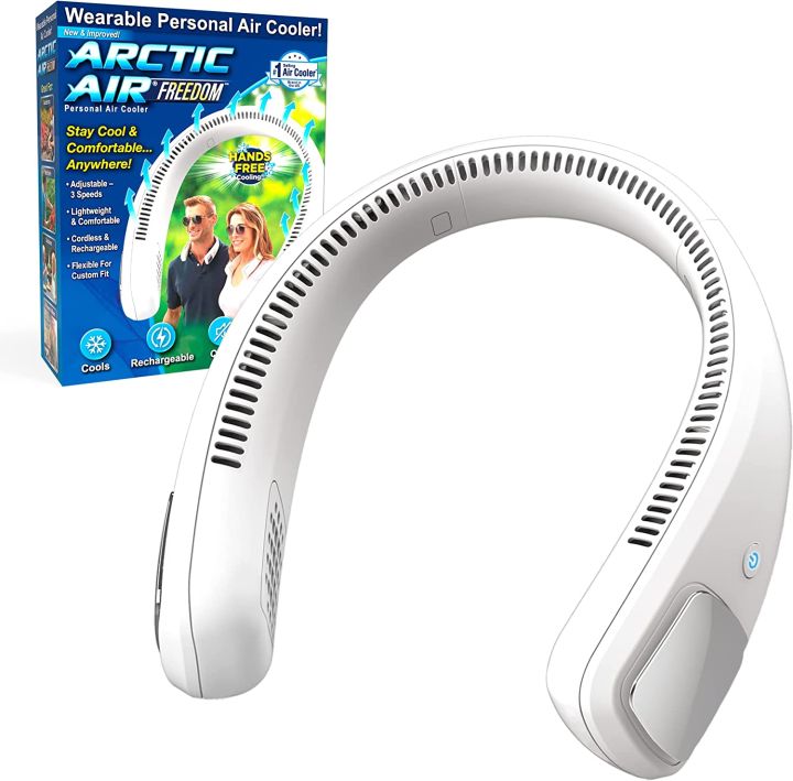 Arctic Air Freedom Portable Personal Air Cooler 3 Speed Hand Free Neck Fan