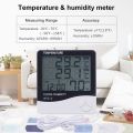 HTC-2 Digital LCD Thermometer Hygrometer Electronic Temperature Humidity Meter Weather Station Indoor Outdoor Tester Alarm Clock. 