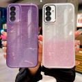 AnDyH Phone Case for Samsung Galaxy A13 A04S A05S A14 A15 A25 M53 M54 A24 A54 A34 A245 M14 F14 A55 4G 5G High End Flash Powder Gradient Transparent All Inclusive Camera Protection Casing. 