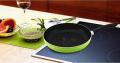 1 Piece Non stick frying pan metallic bottom or underside isolated on white background, -18.5cm. 