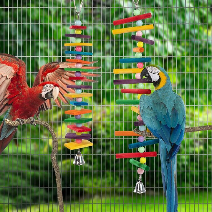 ZYMAL%20STORE%202%20Pcs%20Bird%20Toys,%20Parrot%20%20Toys%20with%20Multicolored%20Natural%20Wooden%20Blocks%20for%20Conures%20Parakeets%20Cockatiels%20Lovebirds%20African%20Grey%20Cockatoos%20Macaws%20and%20Amazon%20Parrots%20-%20Image%203