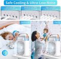 FRAKIN Cooling Fan with 7 Colors LED Light, Air Conditioner Water Fan USB Desk with 3 Sprays Personal Evaporative Air Cooler Ice Fan for Bedroom, Office. 