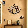 Chand Furniture Wall Decoration Item Wooden and Wooden Lotus Design with Mirror Wall decorative items for room , wall decorate, Home decoration item , Wall hanging mirror, Wall Mounted decor, Room and hall decorate. 