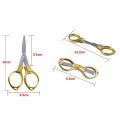 Stainless Steel Folding Scissor Ergonomic Design Sharp Cutter Portable Small Foldable Craft Scissors For Outdoor Tool Foldable Scissors Safety Mini Small Sewing Scissor, Travel Folding Scissors, Embroidery Clippers. 