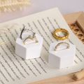 New White Gypsum Jewelry Ring Display Rack Lightweight Creative Display Box Storage Holder Photography Props. 